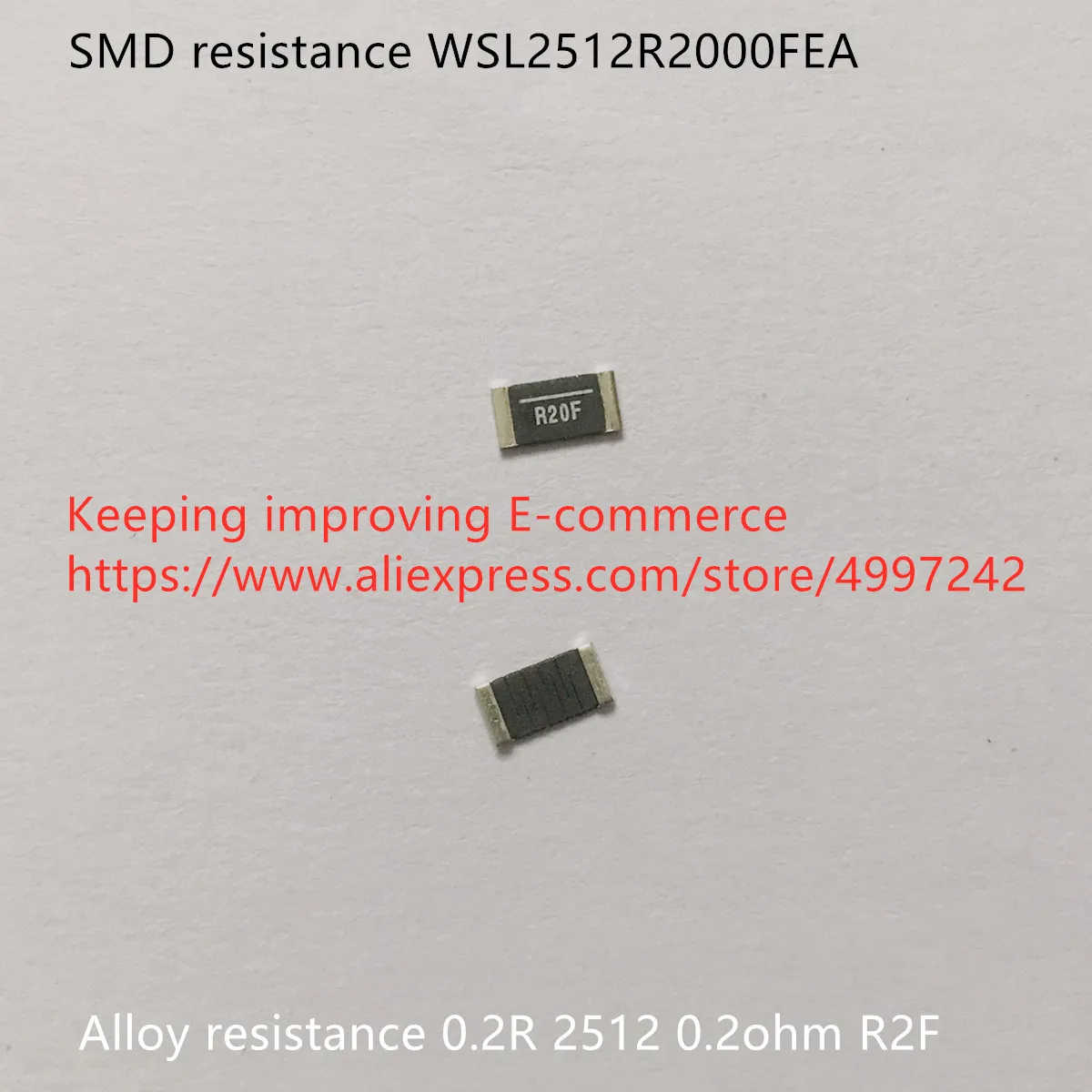Original new 100% SMD resistance WSL2512R2000FEA alloy resistance 0.2R 2512 0.2ohm R2F (Inductor)