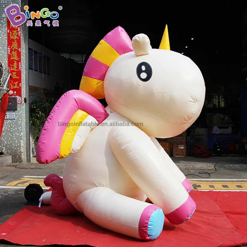 

Adorable 2.5x2.5x3m Inflatable Cartoon Unicorn Model Custom Made / Dreamlike Unicorn Balloon for Display Toys