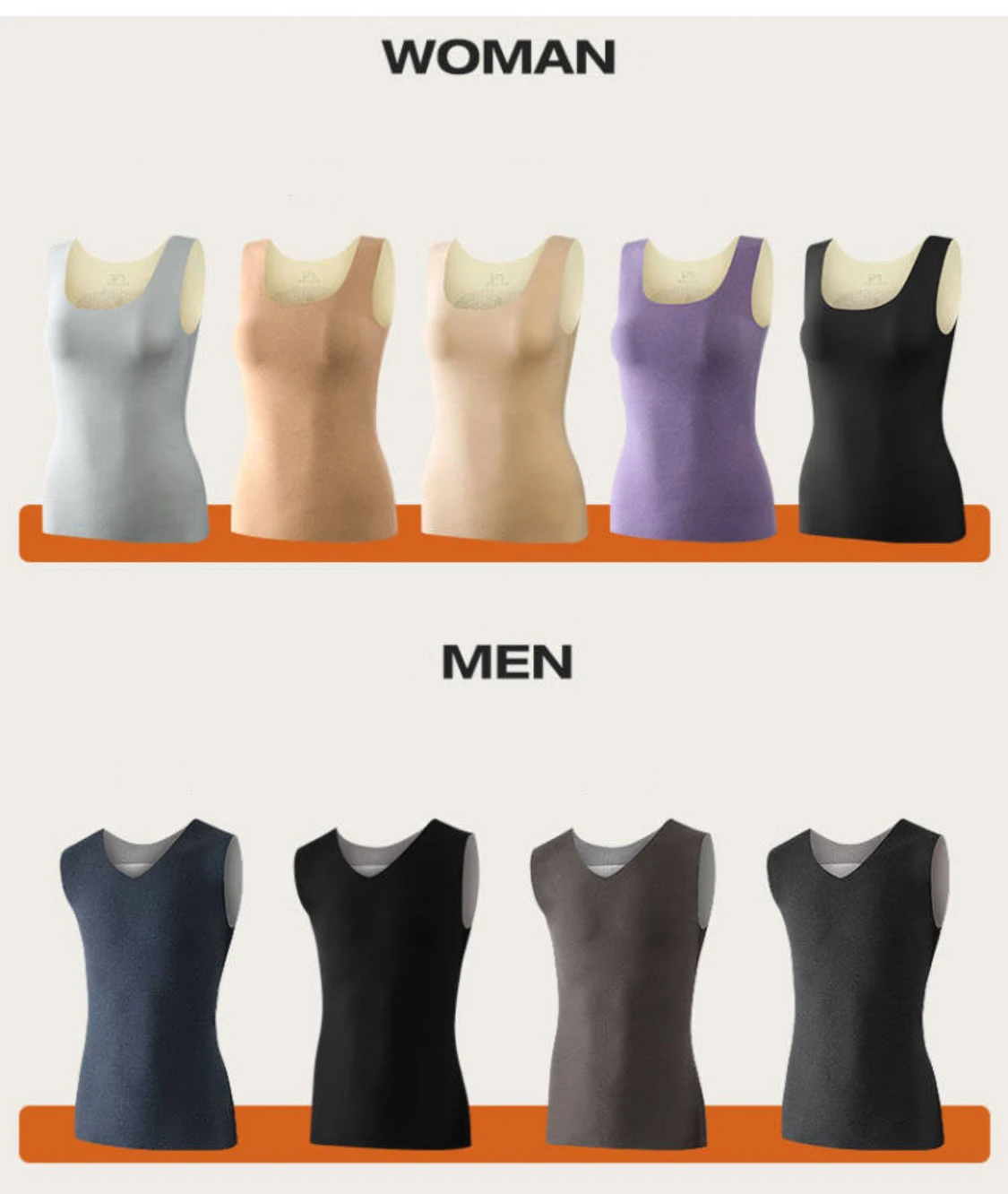 Autumn Winter Thermal Shirt Women Men Velvet Thermal Vest Tank Tops Ladies T-Shirt Silk Patch Bottoming Shirt Thermal Underwear