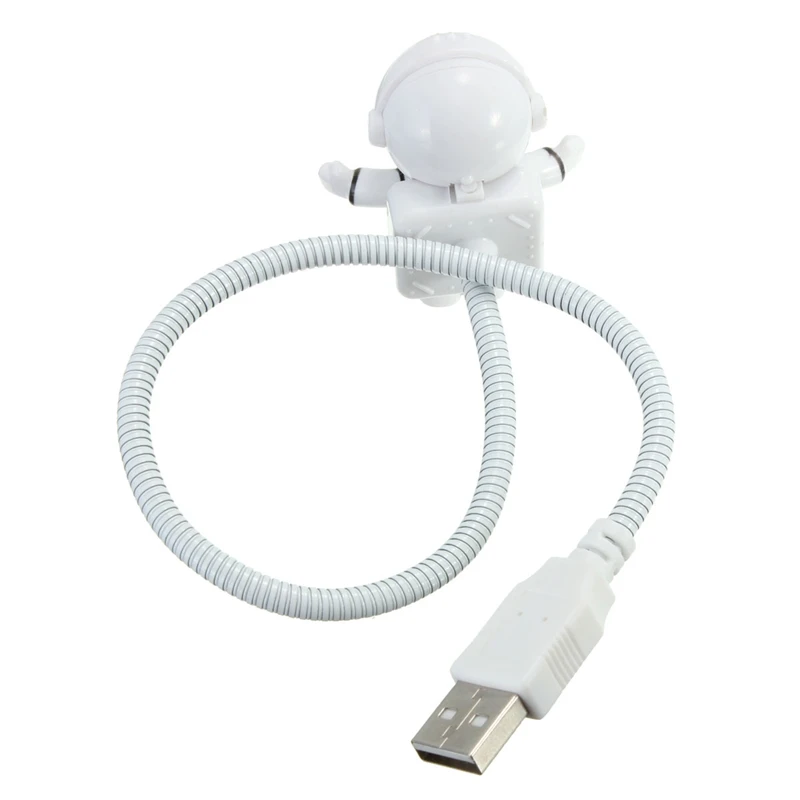USB LED Della Luce del Libro Mini Astronauta Astronauta Forma Luci notturne tubo Flessibile Comodini Lampada Di lettura Per Il Computer Computer Portatile Accumulatori e caricabatterie di riserva