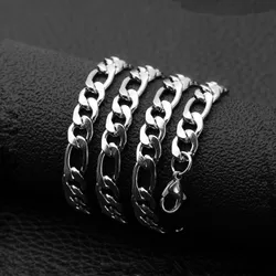 Low price 8MM stainless steel figaro chain necklace for men fashion hip-hop rock style jewelry length 50-70CM drop shipping