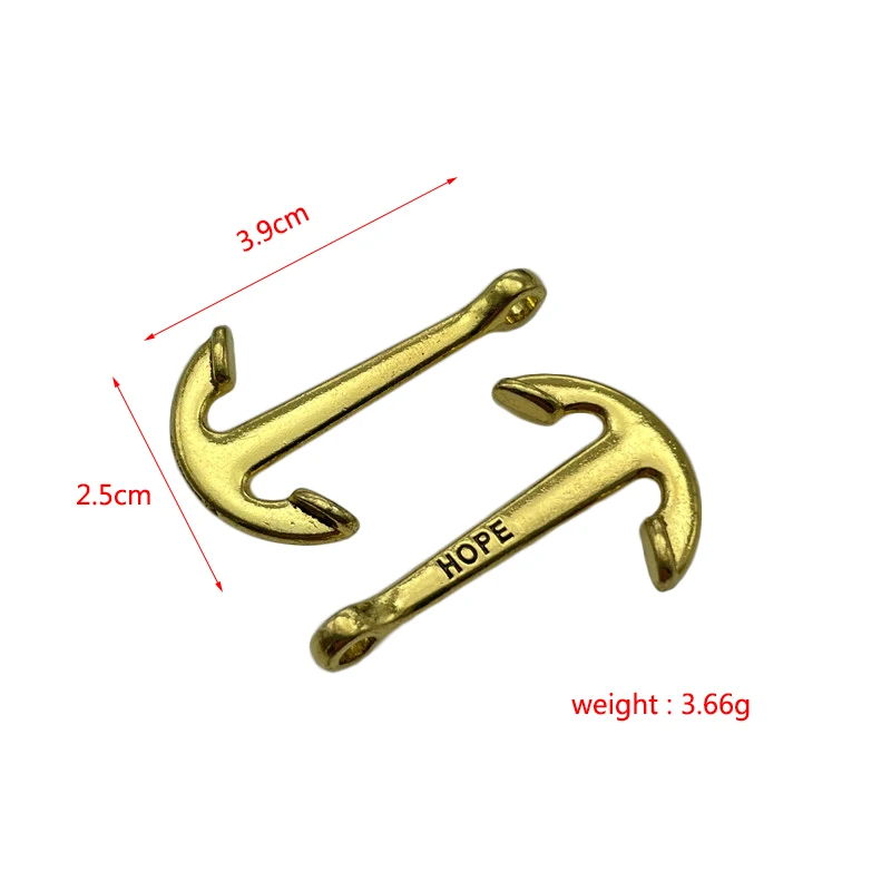 Alloy metal anchor hook anchor pendant connector for jewelry making DIY handmade bracelet necklace accessory material