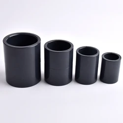 Inner Dia 20~63mm Dark Grey UPVC Pipe Straight Connector Irrigation System Hydroponics Planting Frame Plastic Socket Connectors