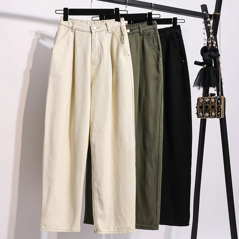 

Plus size women's Casual Pants Autumn New Fashion Straight Leg Pants Women Wide leg pants Trousers Womens clothing 5XL 45/105 KG