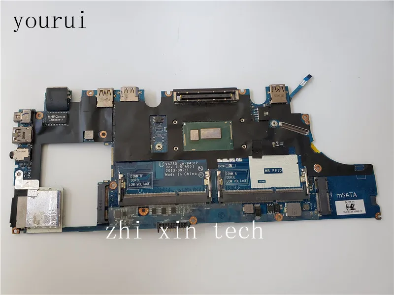 yourui For Dell Latitude E7240 Laptop motherboard Processor i3-4030u  VAZ50 LA-9431P Fully test ok