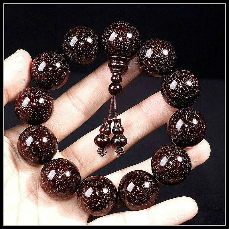 India Lobular Red Sandalwood Explode Full Venus Bracelets 2.0 100 Years Old Material High Density High Oil Buddhist Prayer Bead