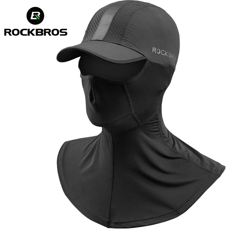 ROCKBROS Bicycle Face Masks Spring Summer Ice Silk Mask  Fishing Bandana Running Sport Bike Face Mask Sun Portection Hat