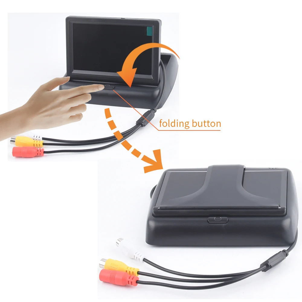 4.3 Inch Color TFT LCD HD Digital Panel Auto Car Rearview Monitor Backup Parking Vehicle Rear View Monitor for Reverse Cameras view 5