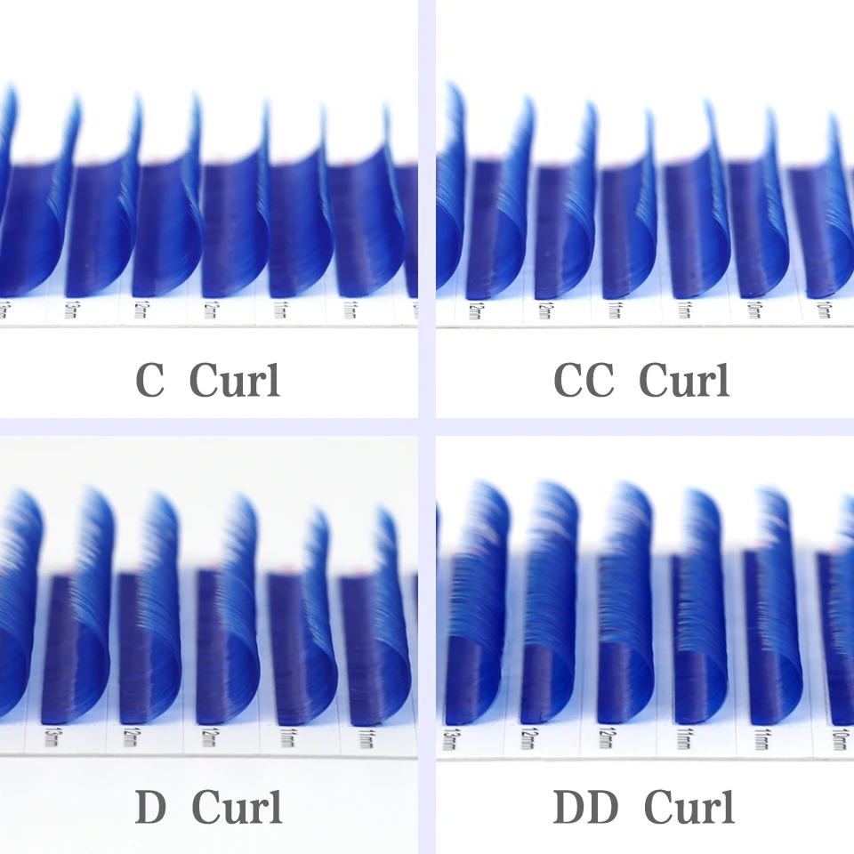 AGUUD-Extensions de faux cils en vison, faux-cils colorés, violet, bleu, vert, rouge, blanc, rose, marron, document de maquillage