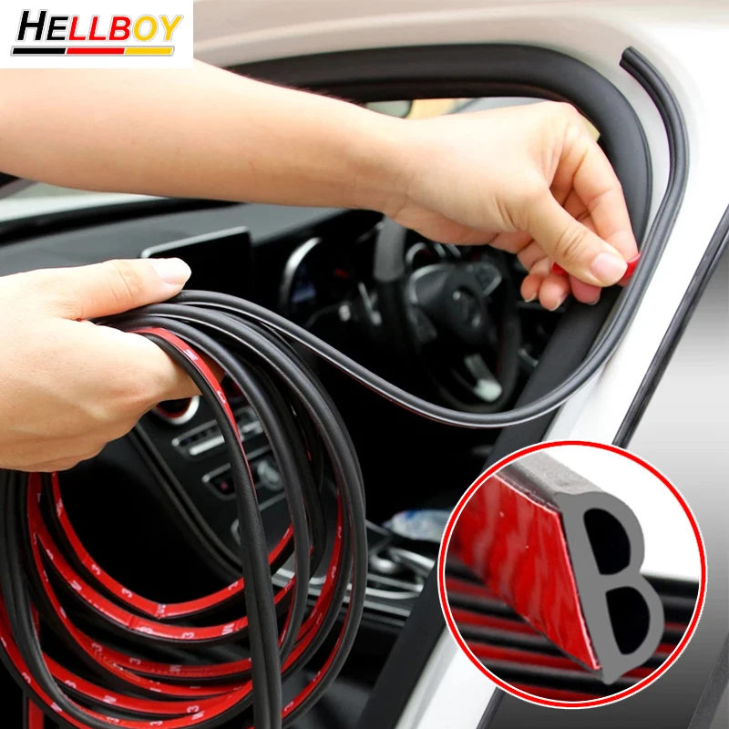 5M Rubber Car Door Edge Sound Proof Noise Seal Strip For VW Volkswagen Passat B7 CC Tiguan Jetta MK6 Golf 6 7 Accessories