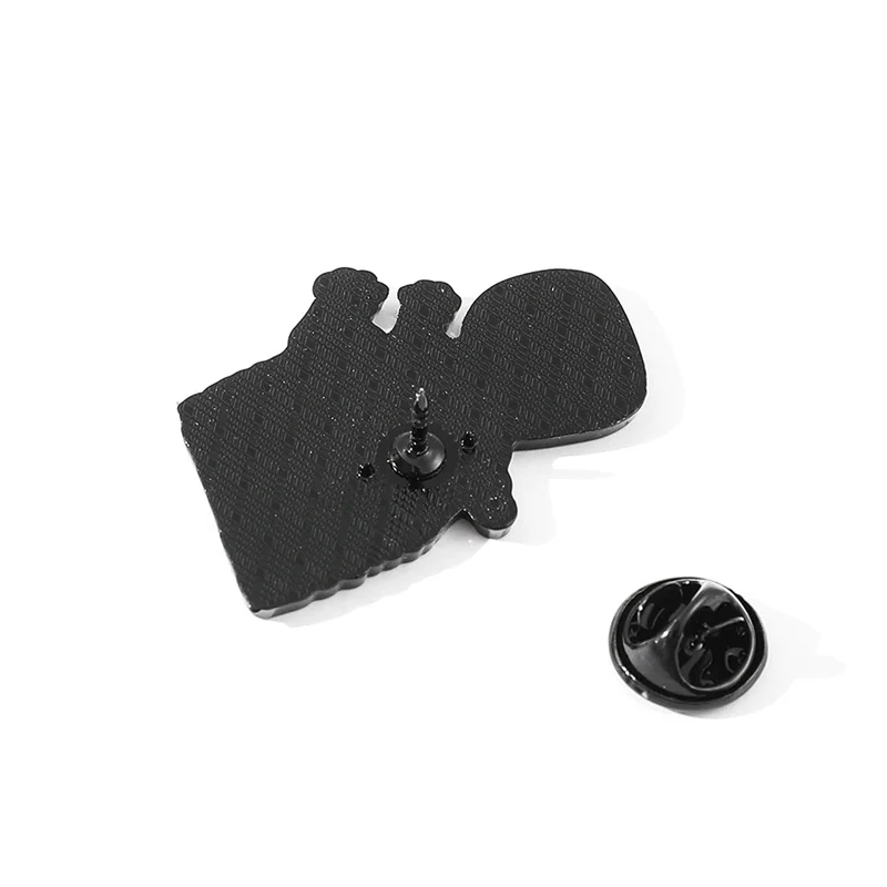 الإبداع الجمجمة Matchstick الفنون المينا دبابيس التلبيب شارات الرجال النساء مجوهرات الأزياء الهدايا تزين ظهره اكسسوارات