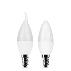 1-10 E14 PÇS/LOTE Levou Vela Lâmpada LED Lâmpada Luz Interior 220V-240V 5W 7W 10W LEVOU Lustre Branco Quente Fria Para A Decoração Home