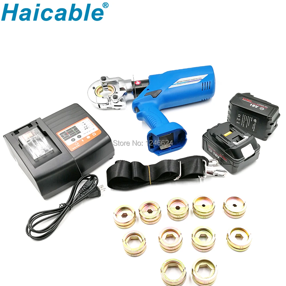 

HL-300 Battery Electric Hydraulic Crimping Tools Head rotates 360 crimper with A white LED light