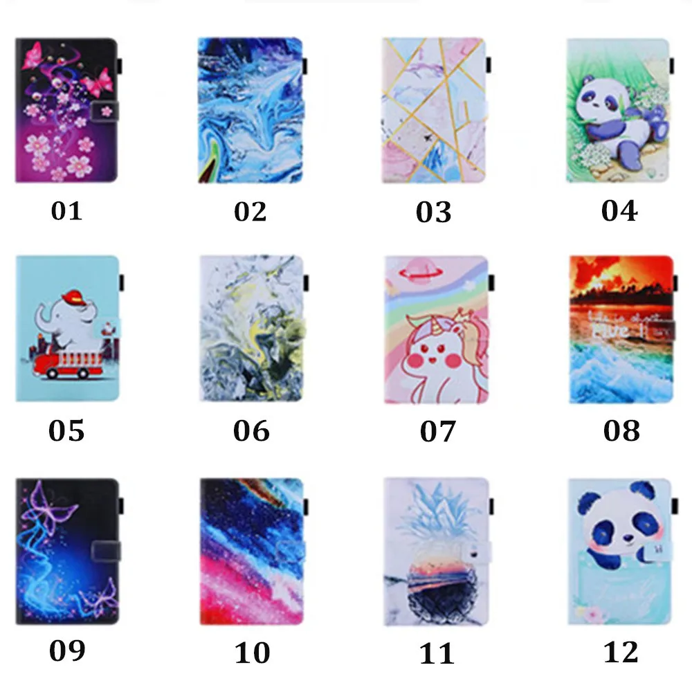 Funda de cuero con patrón de dibujos animados para Samsung Galaxy Tab A8, 10,5, 2021, SM-X200, X205, plegable, a prueba de golpes