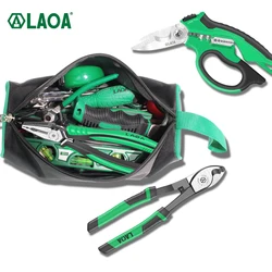 LAOA-Bolso de lona Oxford 1680D impermeable para tornillos, clavos, almacenamiento de piezas de Metal para coche, organizador de maquillaje para viaje y pesca, bolsas de herramientas