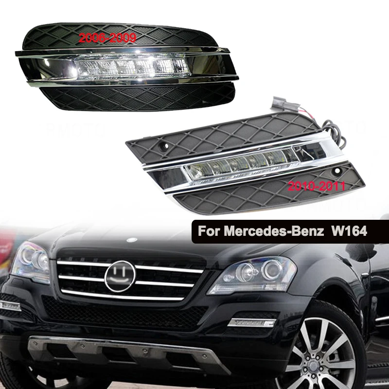 For Mercedes Benz W164 ML-Class 2009-2011 ML280  LED Daytime Running Lights White Waterproof External Led Fog Bar Lamp White