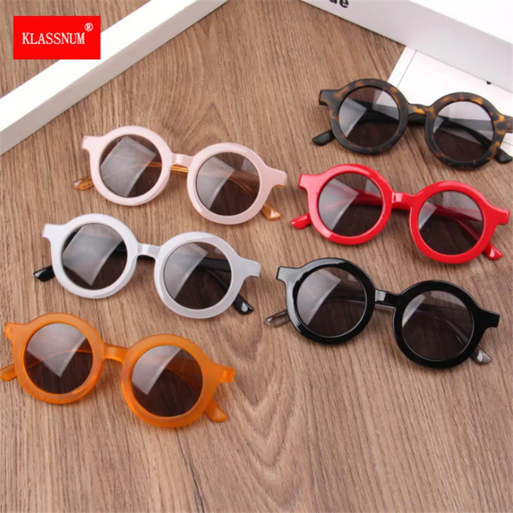 Retro Children's Sunglasses Round Frame Kids Sunglasses UV400 Goggles Summer Outdoors Shades Boy Girl Trendy Sunglasses