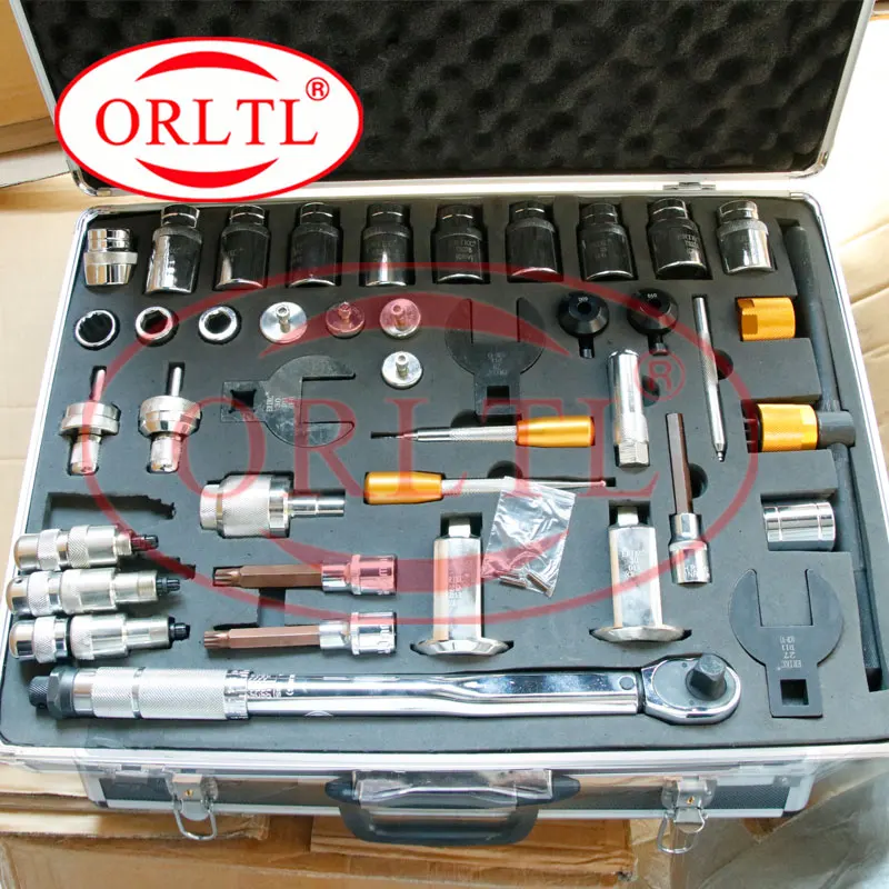 

ORLTL OR7001 40Pcs Best Price Common Rail Injector Repair Tool Kits Diesel Fuel Injection Dismantling Equipment Disassembly Tool