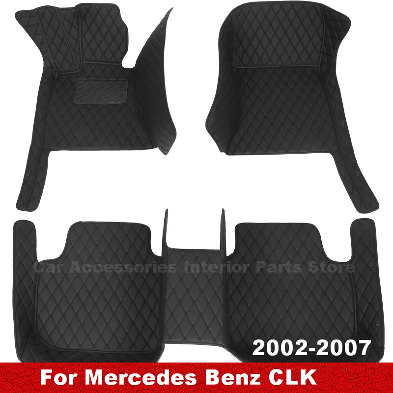 Custom Car Floor Mats For Mercedes Benz CLK Class W209 2002 2003 2004 2005 2006 2007 Waterproof Carpet Car Mats Accessories