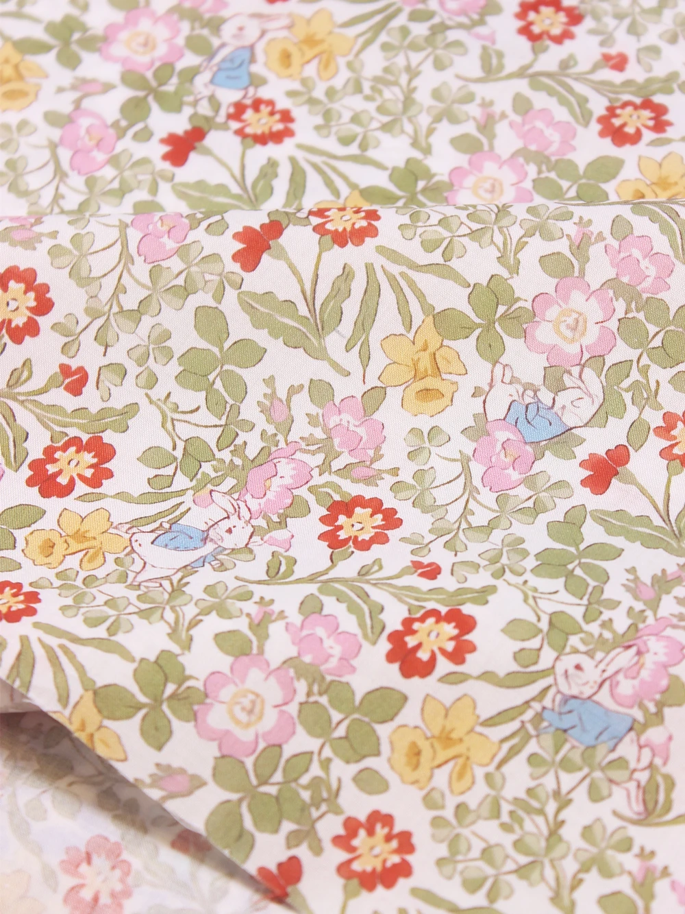 80g/yard Thin Cotton Fabric For Sewing Dress Floral Print Fabrics For Patchwork Children Clothes Needlework Tissu By The Yard