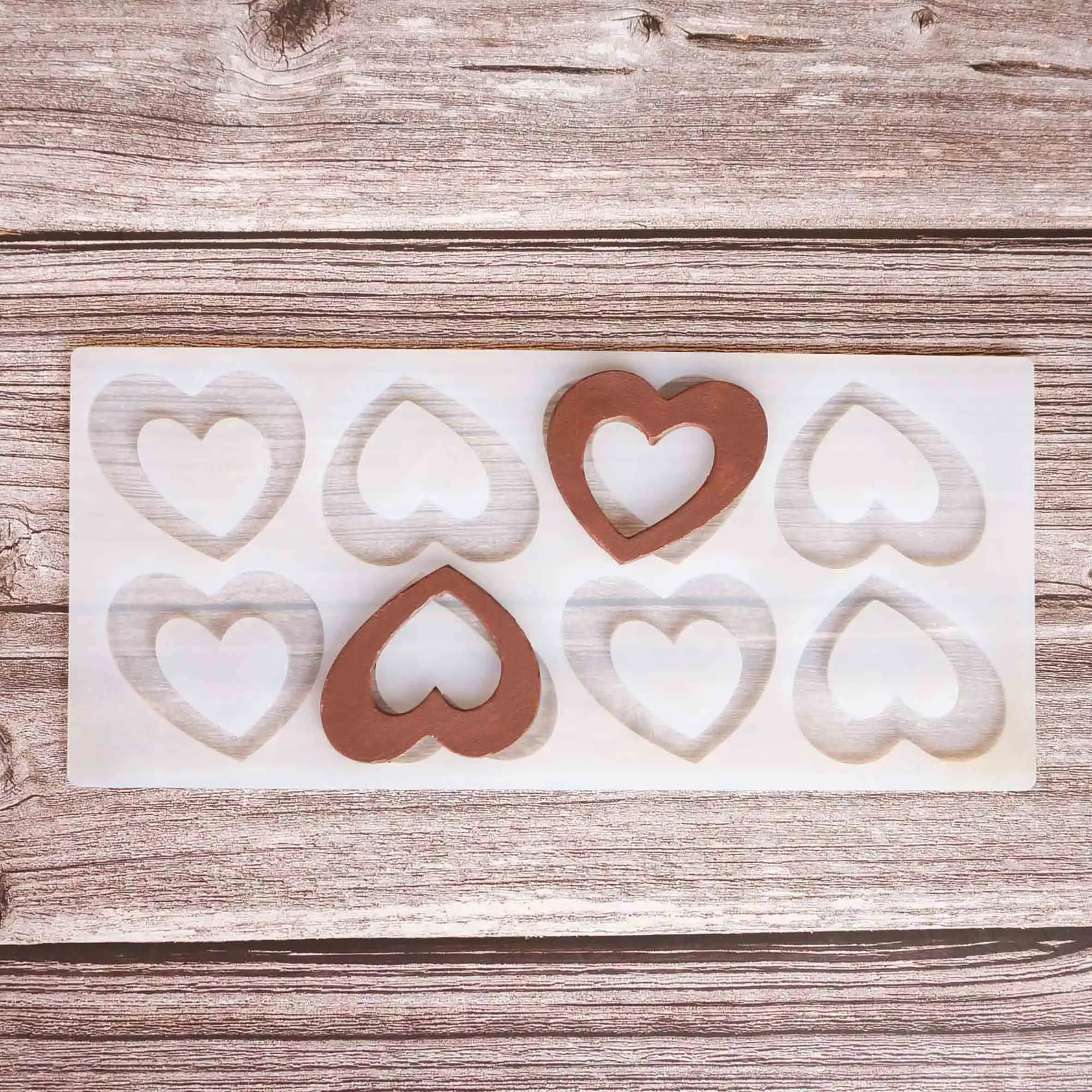 Hollow love Shape Chocolate Transfer Sheet Mould Cake Decorating Tools Silicone Mold Baking Stencil Chablon