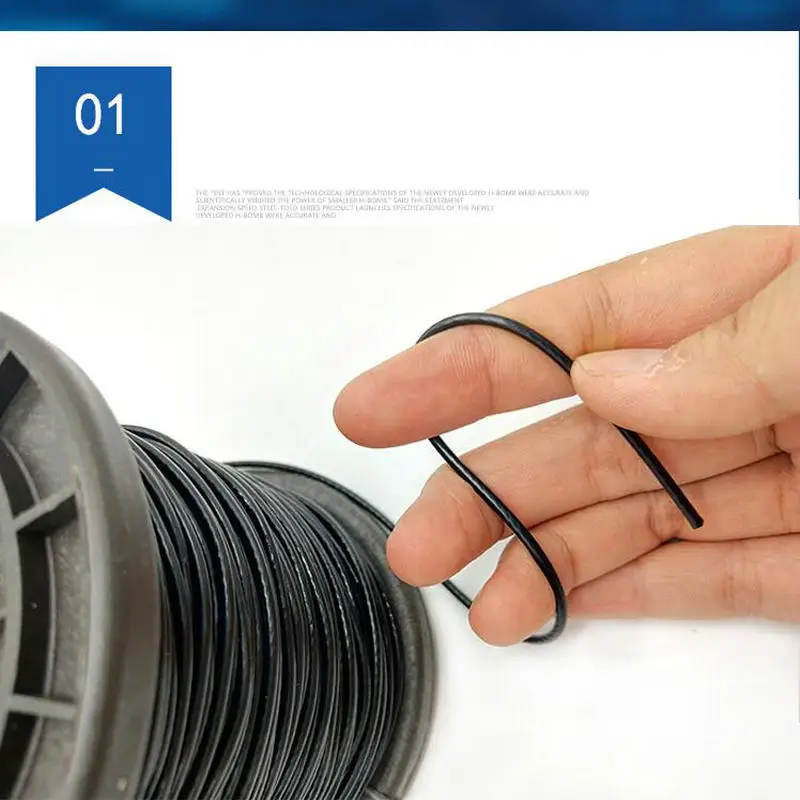 HQ BW02 Black PVC Plastic Coated Stainless Steel 304 Wire Rope Cable 0.8MM-6MM Diameter After Coating Flexible Wire Rope