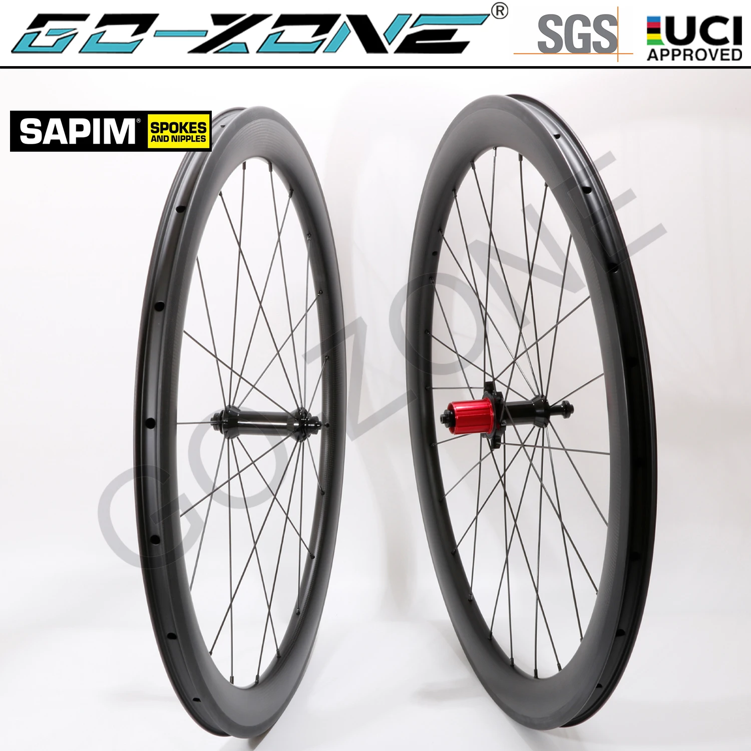 26mm Rim Brake Carbon 700c Wheelset Clincher Tubeless Chosen ASP1586 BK/SP7187HP Sapim Front 100mm/Rear 130mm Road Wheels