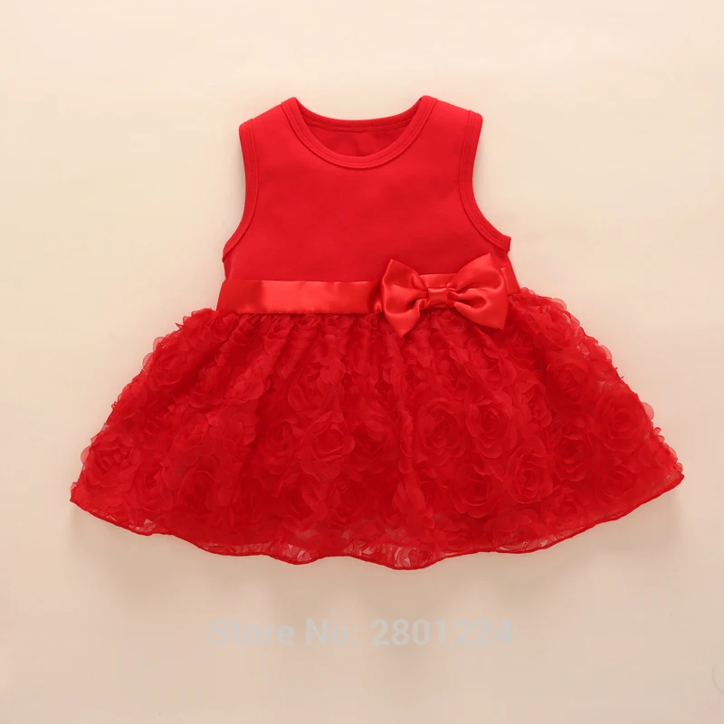 Newborn Baby Girls Infant Dress&clothes Summer Kids Party Birthday Christening Gown Baby Jurk Zomer 0 3 6 9 12 Months Dress