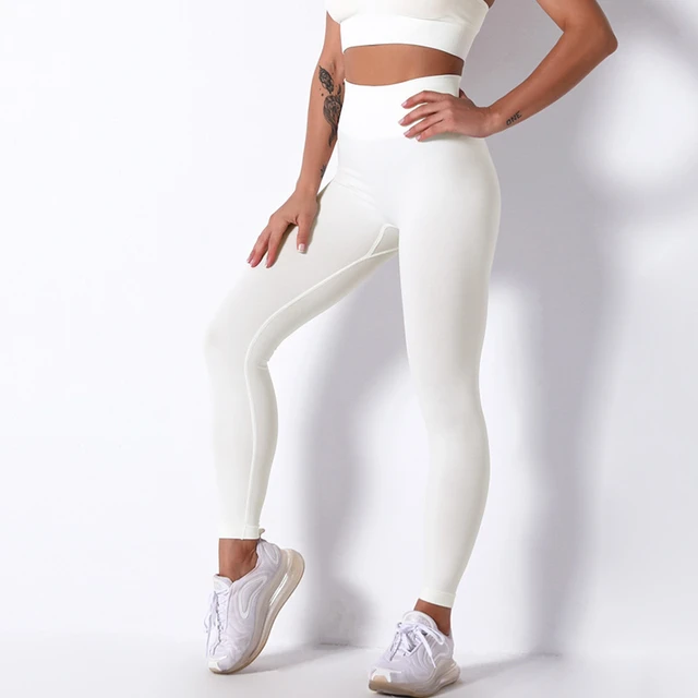 Frau Gym Leggings Frauen Hohe Taille Nahtlose Strumpfhosen Push up WeiB Sport Hosen Workout Leggings frauen Kleidung Leggins sport AliExpress