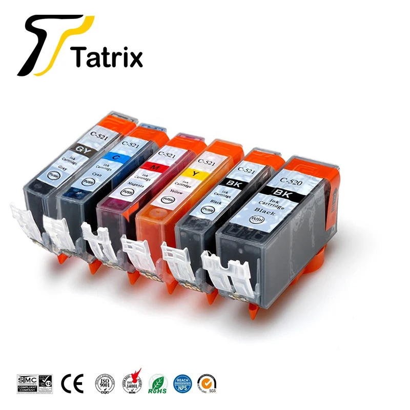 Tatrix For Canon 520 521 PGI520 CLI521  Ink Cartridge For Canon  PIXMA MP980 PIXMA MP990 printer