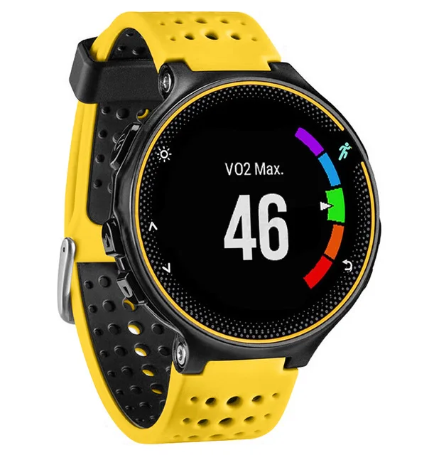 Akbnsted 15 cores pulseira de relógio de silicone macio para garmin forerunner 230/235/220/620/630/735 relógio esportivo, pulseira de substituição