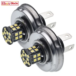 Pair P45T LED Moto R2 Motorbike Headlight Bulbs 30SMD White Hi Lo Lamp Scooter Bike Moped ATV Accessories Fog Lights 6V 12V 24V