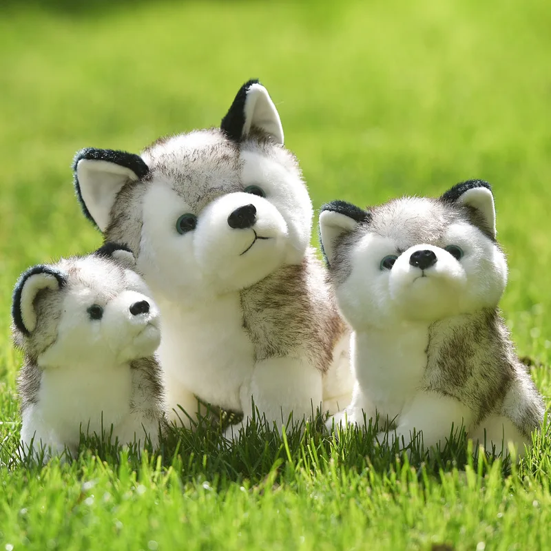 20/24/30cm Grey Husky Dog Plush Toy Lifelike Stuffed Animal Toys Cartoon Wolf Soft Stuffed Dolls Kawaii Plush Children Toy Gift