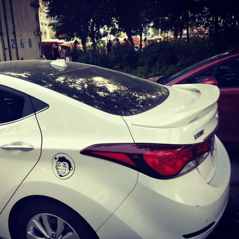 for hyundai elantra spoiler elantra spoiler with LED light High Quality ABS Material Car Rear Wing Primer Color spoiler