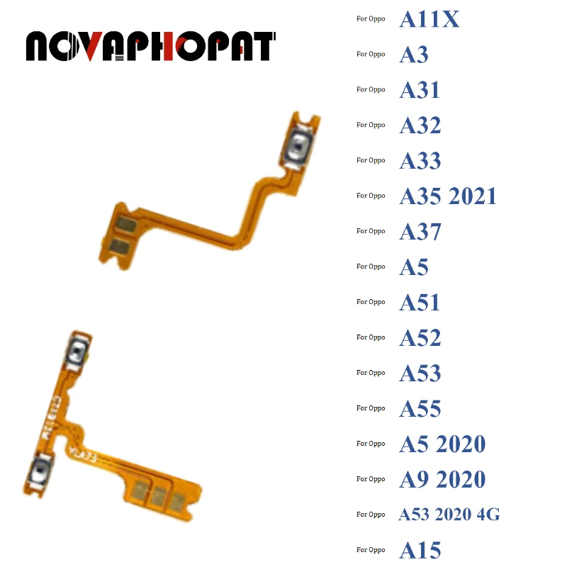 

10PCS For Oppo A11X A3 A31 A32 A33 A35 2021 A53 A55 A5 A9 A53 2020 4G A15 Power On Off + Volume Up Down Buttons Flex Cable