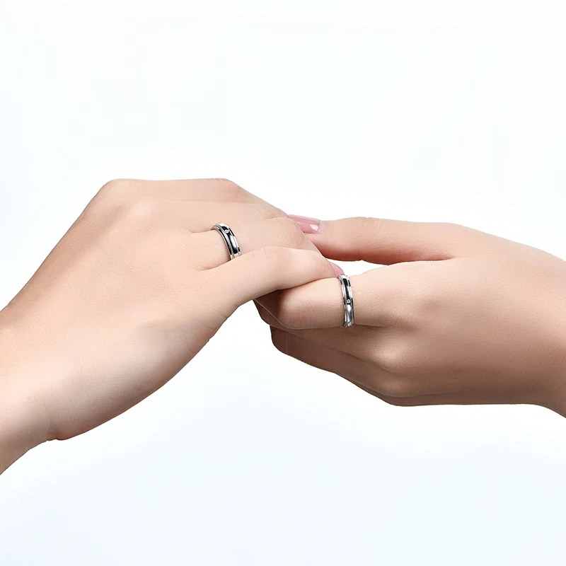 ATTAGEMS 2024 Couple Rings Round Brilliant Cut Engagement&Wedding Moissanite Diamond Solitaire Never Fade Rings for Women Gift