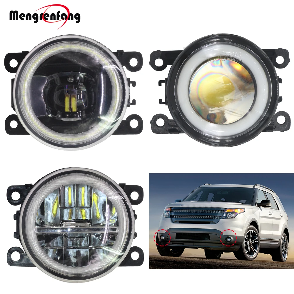 

2 X передний бампер автомобиля противотуманные светильник светодиодный гало кольцо ангельский глаз дневные ходовые огни 4000лм 12 В для Ford Explorer 2011 2012 2013 2014