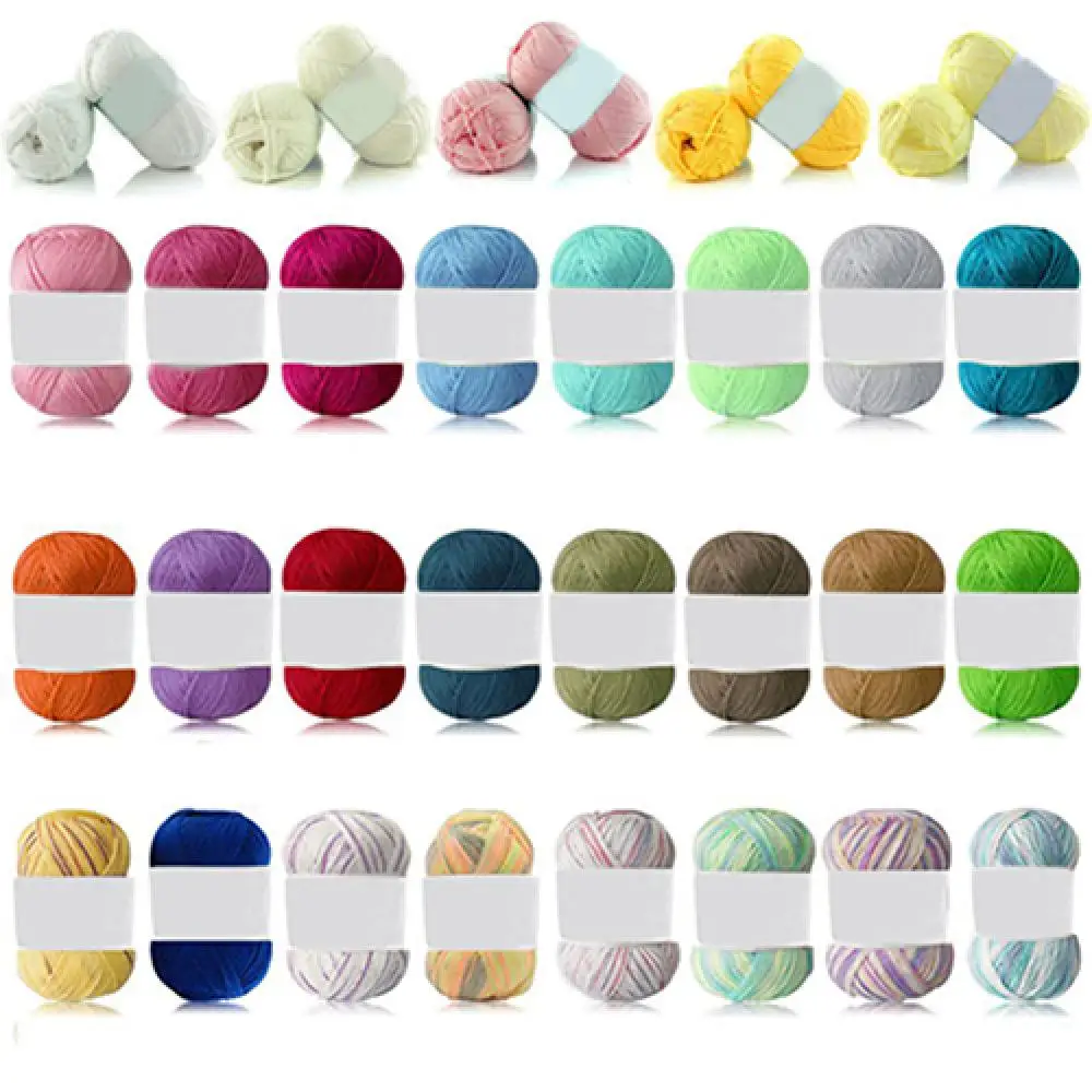 1Pc 50g Per Skein Soft Knitting Yarn Bamboo Crochet Cotton knitted Weaving thread Knit Wool Yarn sweater Apparel Accessories