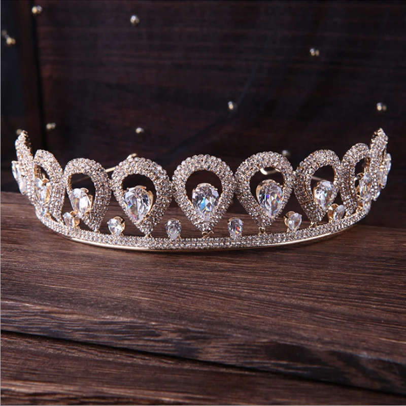 

HG002 New rhinestone fashion hairpiece bridal wedding crown tiara elegant princess women wedding headpiece girl hair decoration