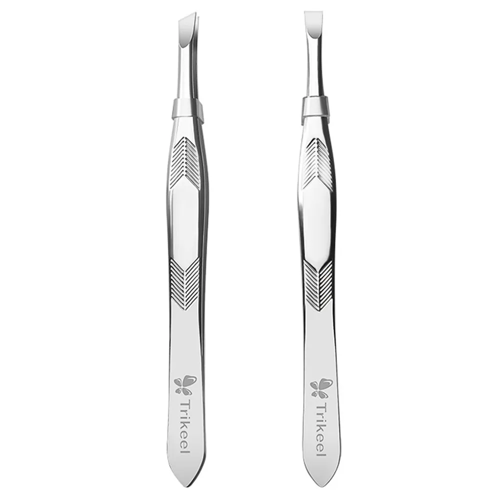 

Slant Tip Tweezer Set Surgical grade Stainless Steel Slant Silver Tweezers for Facial Hair Splinter and Ingrown Hair Removal