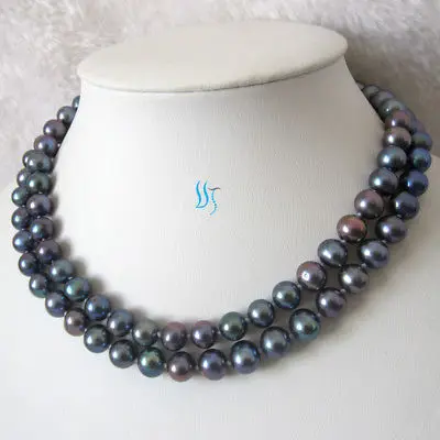 

Wholesale 32" 8-9mm AA Peacock Freshwater Pearl Necklace Strand Jewelry