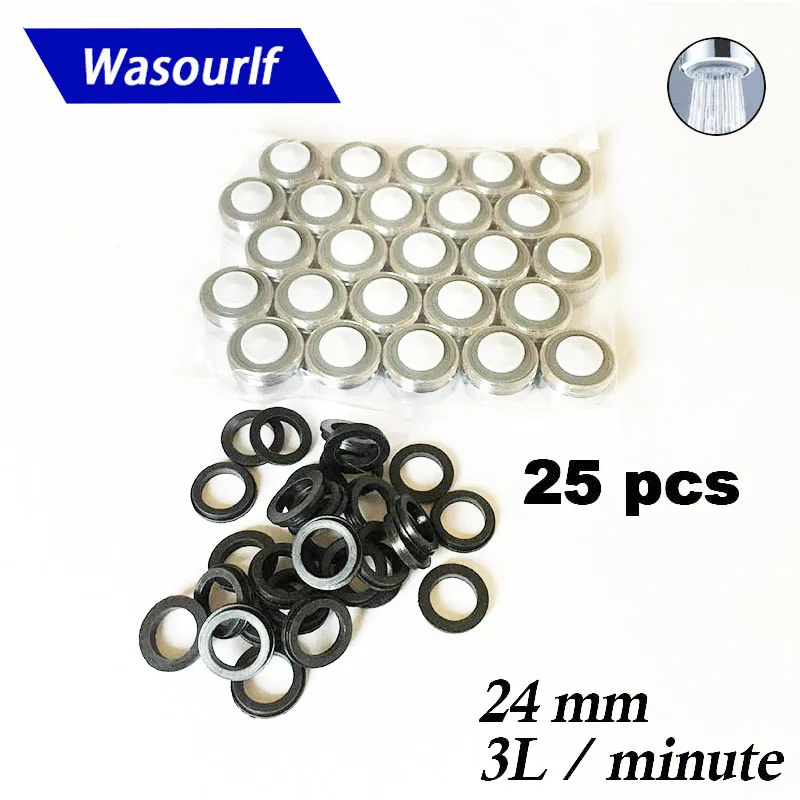 WASOURLF 25 PCS Water Saving Faucet Aerator M24 Male Thread 3L Tap Device Air Bubbler Aerater Kitchen Bathroom Accessories