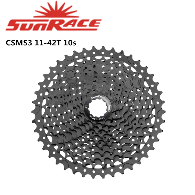 SunRace CSMX3 CSMS3 11-42T 11-46T 11-51T 10 Speed Wide Ratio Bike Bicycle Mtb Freewheel Cassette Black Silver Color