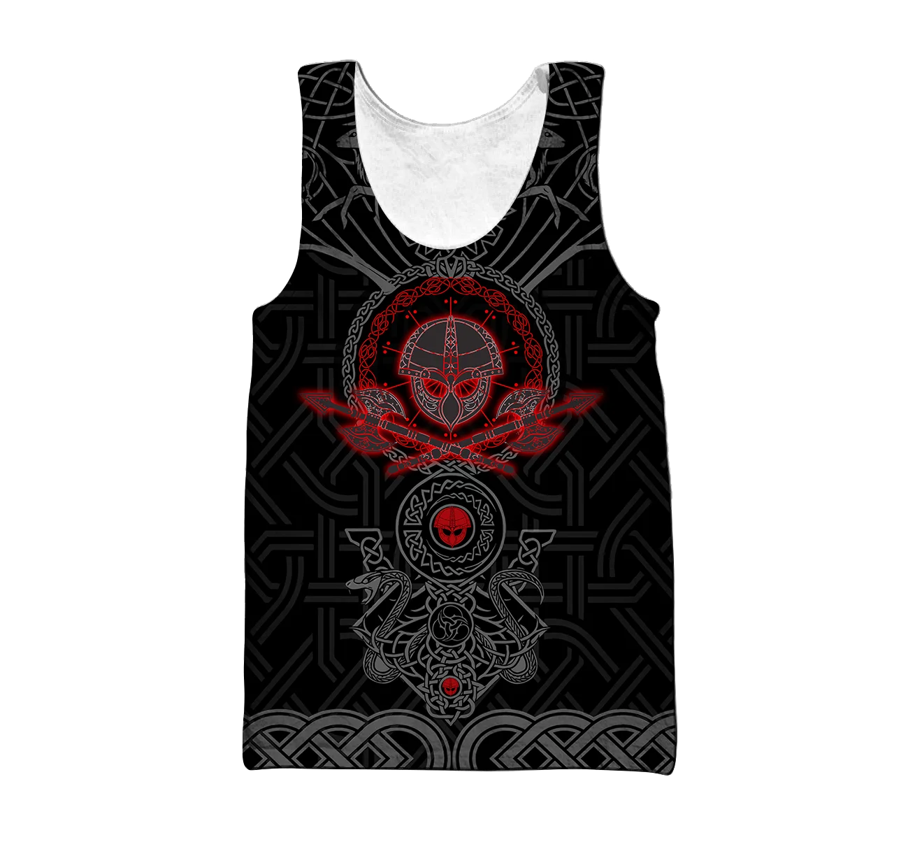Valknut symbol Odin Tattoo Raven 3D Printed men vest Harajuku Fashion Sleeveless T-shirt summer street Unisex tank tops BX-005