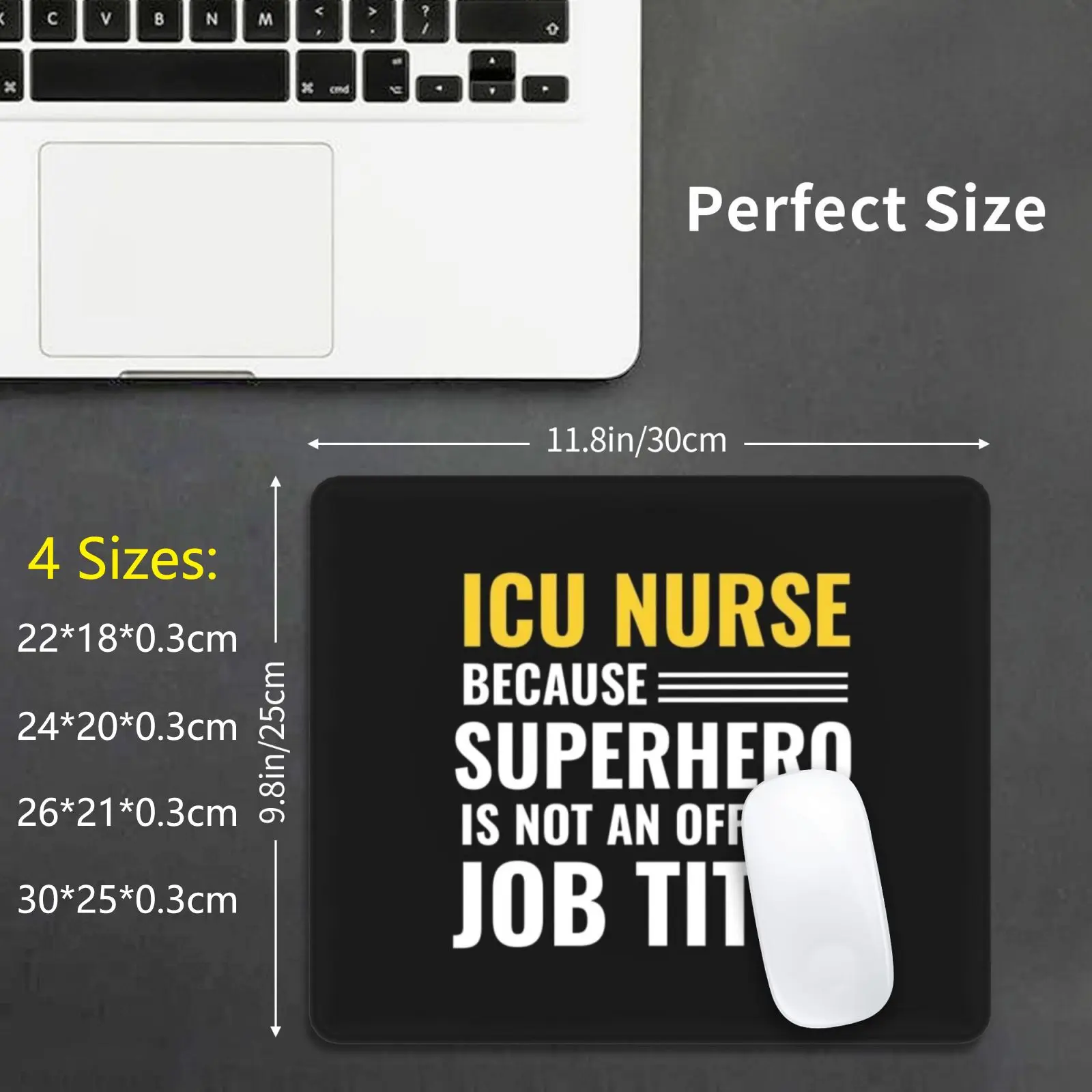 Funny Nurse Superhero Gift For Icu Nurse Mouse Pad DIY Print Cushion Funny Nurse Gifts Nursing Nurse Life