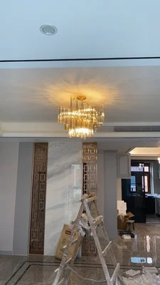 LED Dimmable Silver Gold Crystal Designer