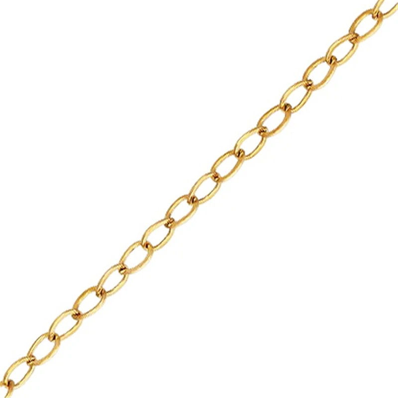 Real 14K Gold Filled Flat Cable Chain Necklace 1.3MM Chain Necklace Gold jewelry Minimalist Gold Filled Women Jewelry