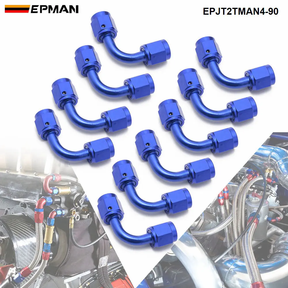 

EPMAN 10 шт. AN4 90 градусов поворотный переходник «мама-мама» фитинг масляного топлива EPJT2TMAN4-90