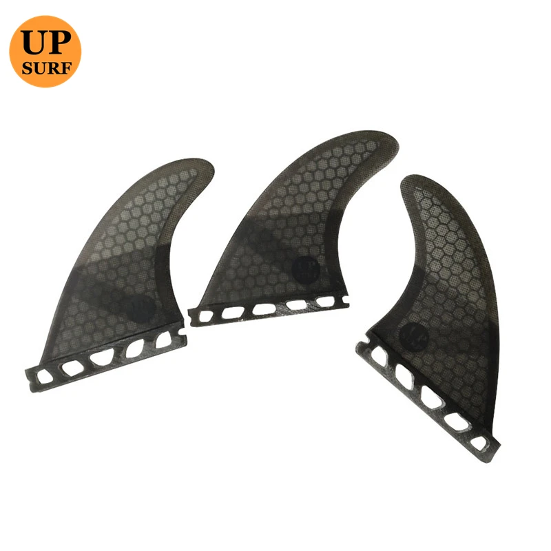 UPSURF Surfboard Fins Single Tabs S With Fiberglass Honey Surfing Fins 3PCS tri fin set