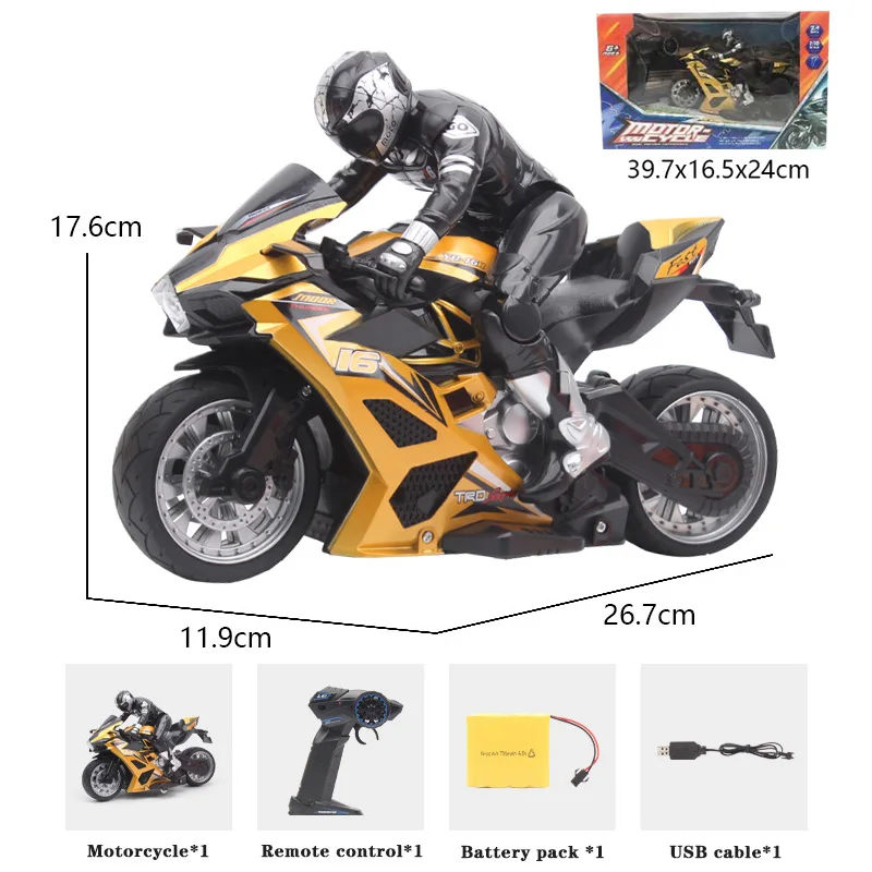 1:8 2.4G Remote Control Motorcycle Children'S Toy Stunt Sports Car Model  Variable Speed Racing Boy Gift